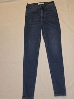 H Hers High-Rise Skinny Jeans in Dark Blue Wash Sz 5